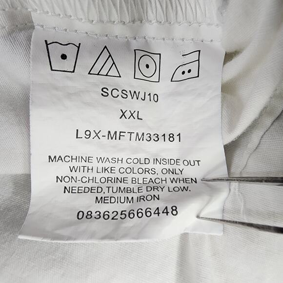 Lee Riders Top Woman XXL White Collared Button-Up Shirt 3/4 Sleeve Flip Cuff - Picture 9 of 13